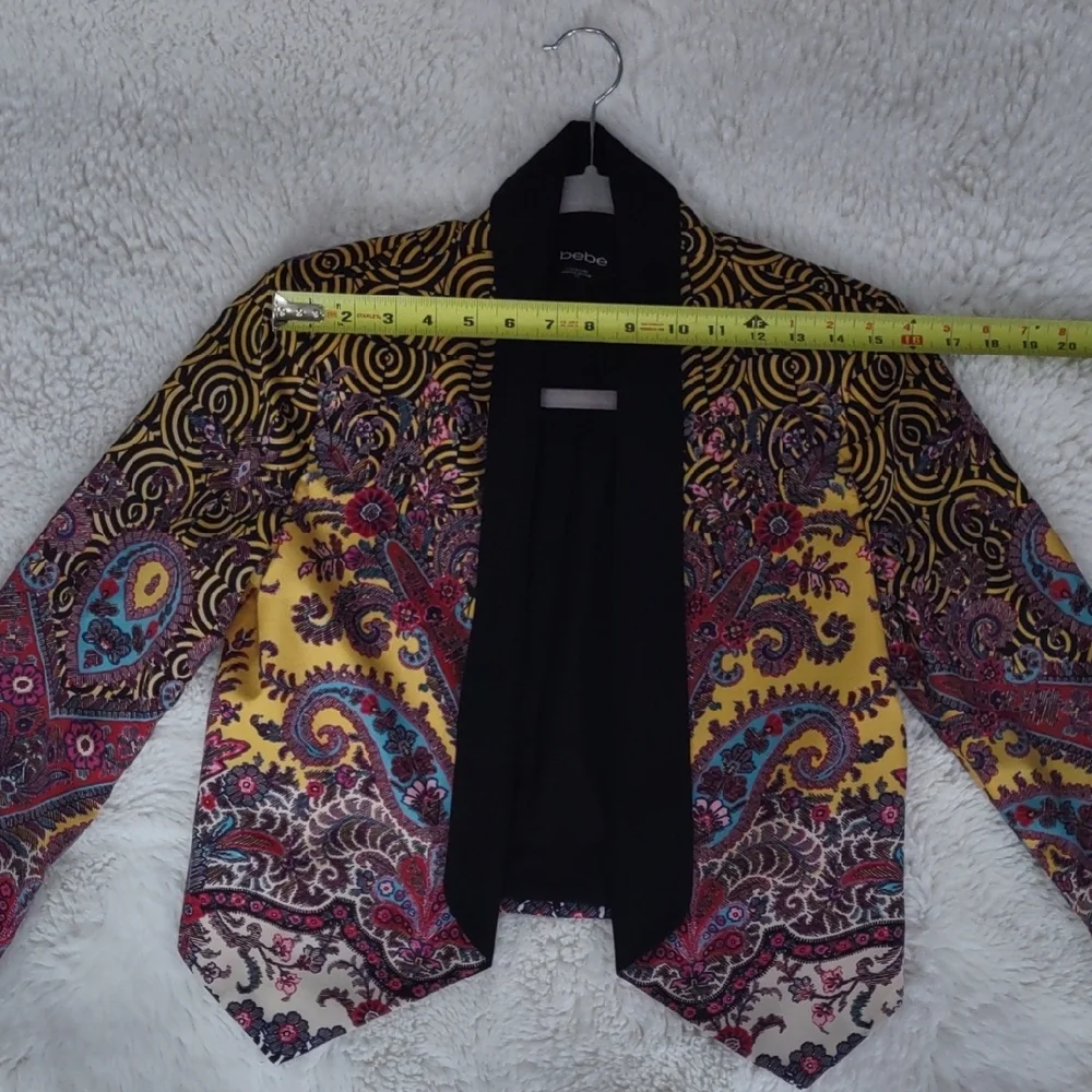Bebe Women's Vibrant Paisley Blazer, Size S/P - Picture 9 of 16